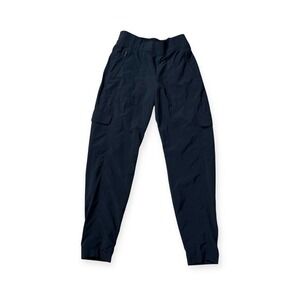 Athleta Chelsea Cargo Lined Pants Athleisure‎ Travel Hiking Black Sz 2 *note